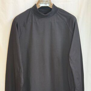 Zero Restriction Men's Mock Neck Raglan Long Sleeves Pullover Shirt - Black - XL